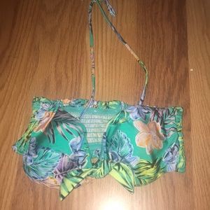 Floral bikini that ties in the back.